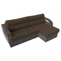 Угловой диван Форсайт (рогожка коричневый серый)  - Изображение 4